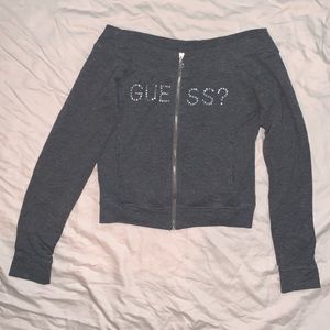Off the shoulder GUESS Zip-Up (Large)